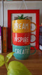 Dream Inspire Create | Ceramic Wall Planter | Table Accessory | Personalised Gift | Home Decor